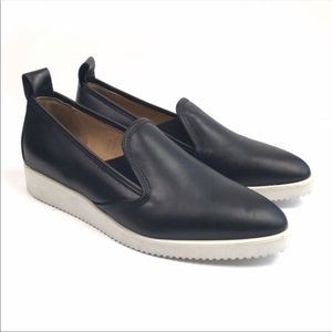 Everlane Leather Black White Pointed Street Shoes casual Sneakers Size 9.5